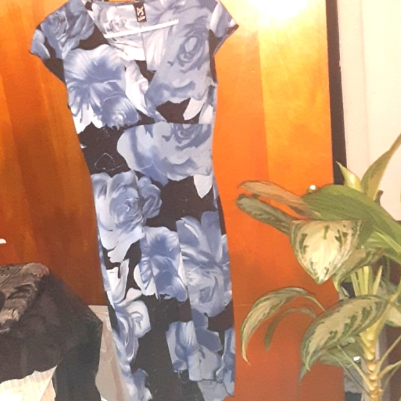Source Unknown Dresses & Skirts - Blue floral dress size size midi